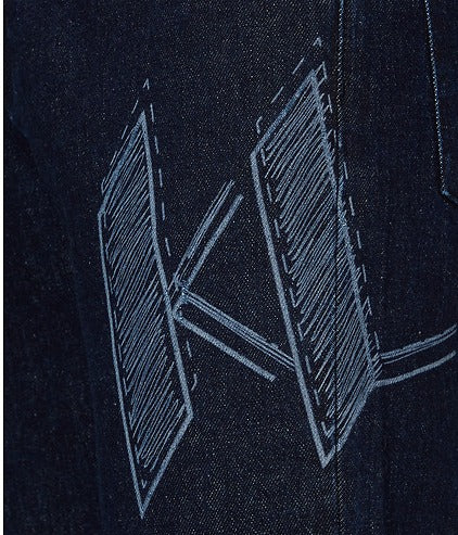 KL MONOGRAM LASER PRINT DENIMS