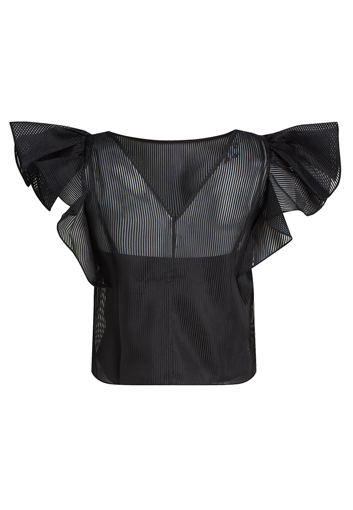 ORGANZA RUFFLE TOP