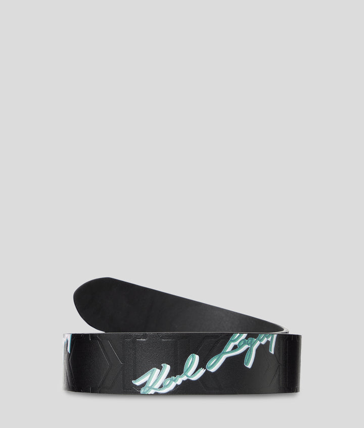 K/MONOGRAM SIGNATURE BELT