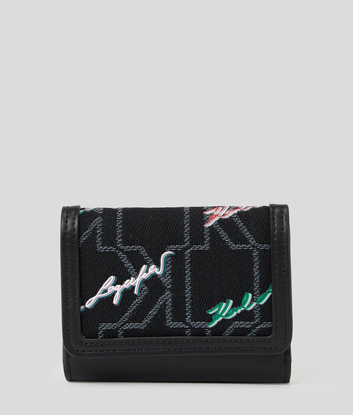 K/MONO SIGN SMALL WALLET