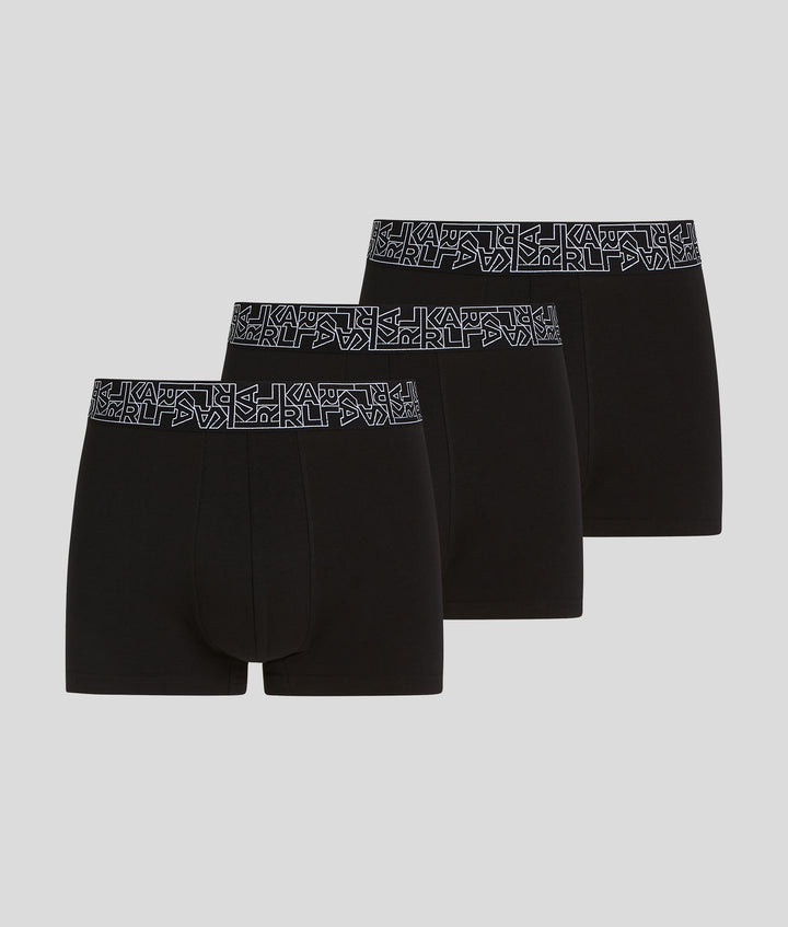 KARL BLOCK LOGO TRUNKS 3 PACK