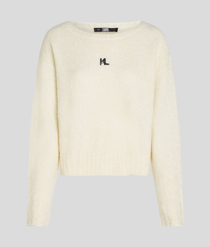 KL LOGO FLUFFY SWEATER