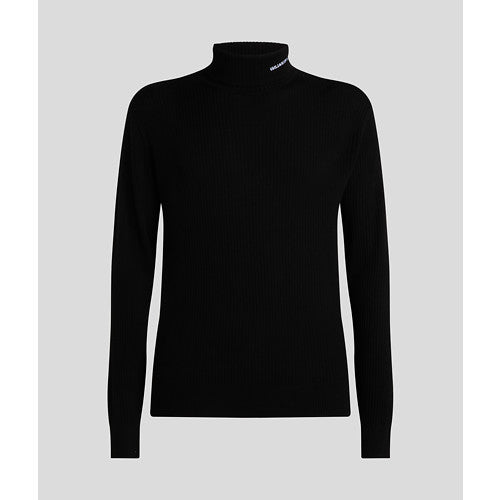 LOGO RIBBED TURTLENECK