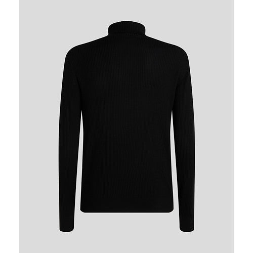 LOGO RIBBED TURTLENECK