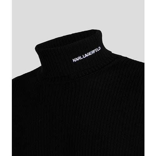 LOGO RIBBED TURTLENECK