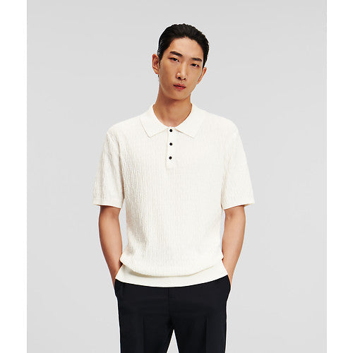 KL MONOGRAM KNITTED POLO