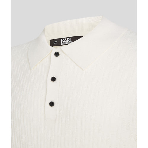 KL MONOGRAM KNITTED POLO