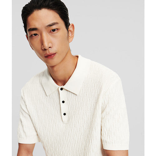 KL MONOGRAM KNITTED POLO