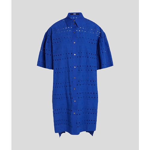 SSLV EMBROIDERY SHIRT DRESS