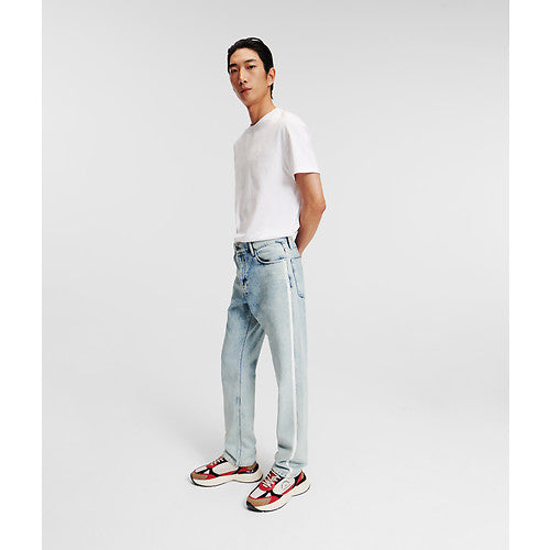 DENIM PANTS W/ SPORT STRIPE