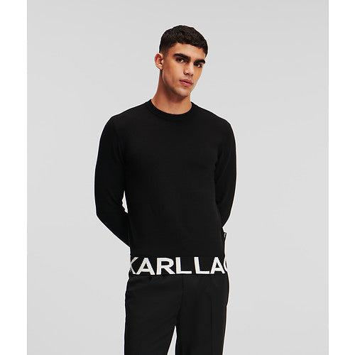 KARL LOGO KNIT CREWNECK