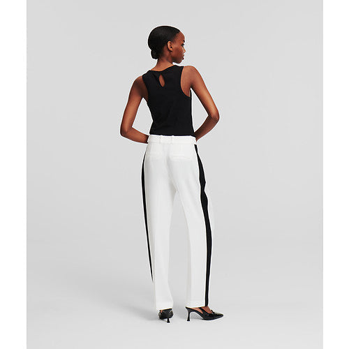 CONTRAST PANEL TAILORED PANTS