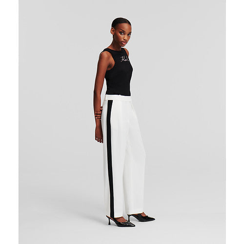 CONTRAST PANEL TAILORED PANTS