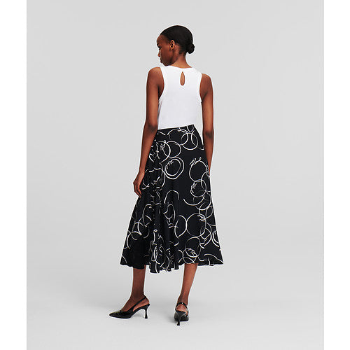 PRINTED WRAP SKIRT