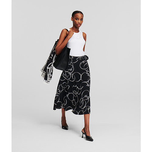 PRINTED WRAP SKIRT