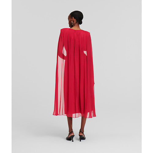 MIDI CEREMONY CAPE DRESS