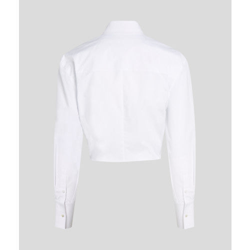 CROPPED D RING POPLIN SHIRT