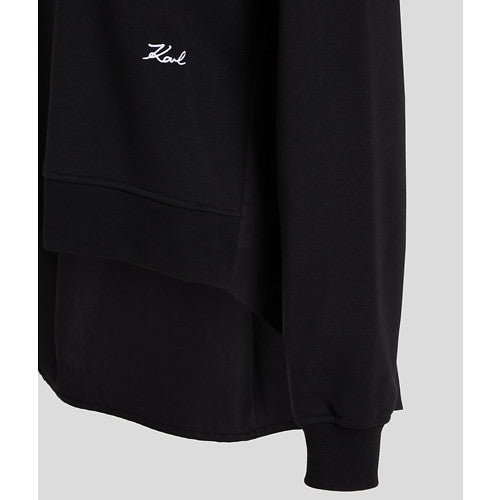 POPLIN MIX SWEAT W/SIGNATURE