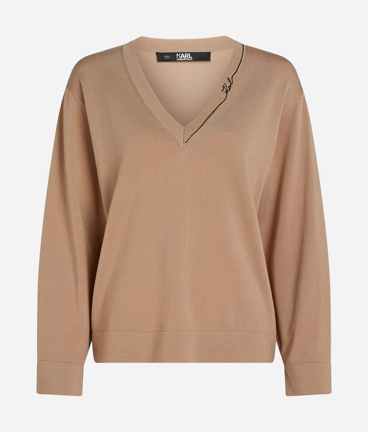 LIGHT V-NECK KNIT SWEATER