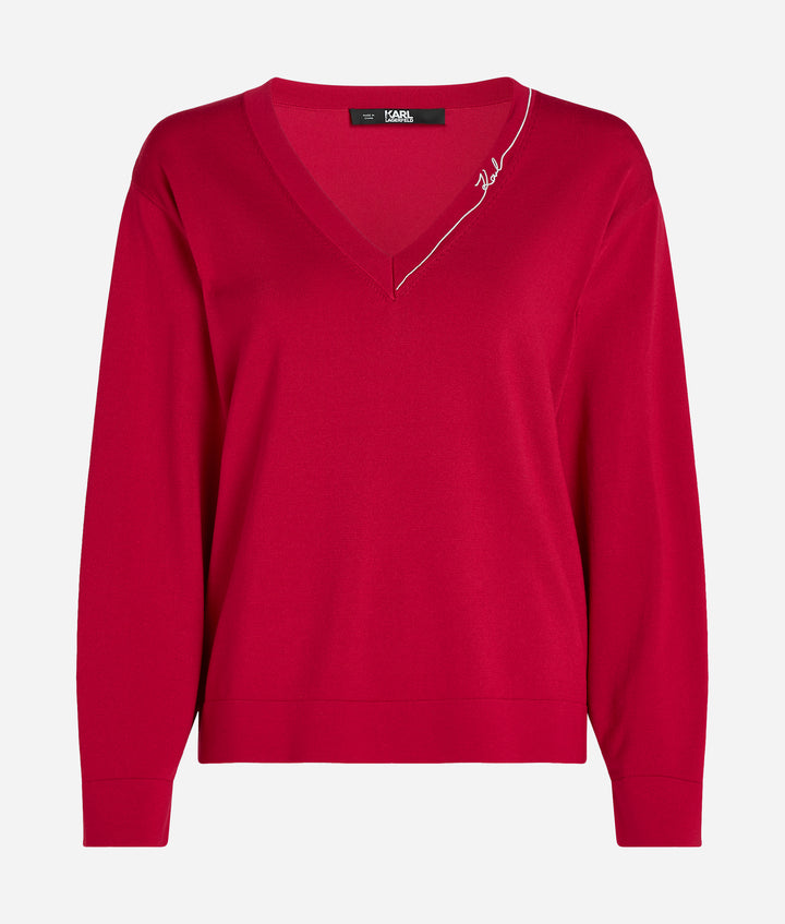 LIGHT V-NECK KNIT SWEATER