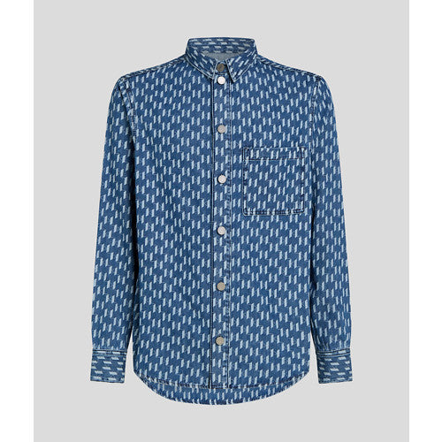 KL MONOGRAM AOP DENIM SHIRT