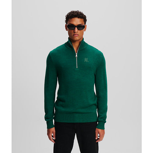 HALF ZIP TURTLENECK