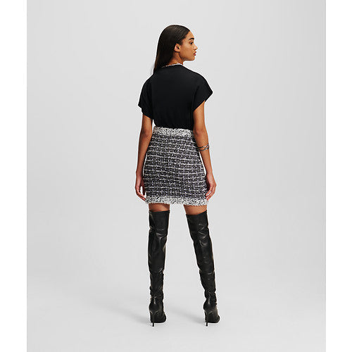 BOUCLE KNIT SKIRT