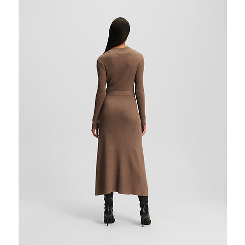 LSLV BUCKLE BELT KNIT DRESS