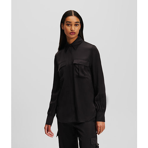 SATIN CARGO SHIRT