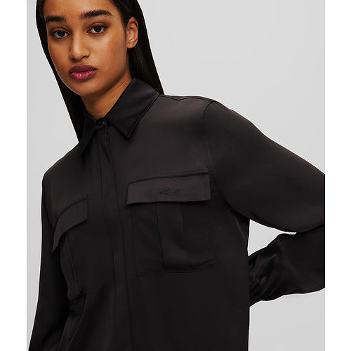 SATIN CARGO SHIRT