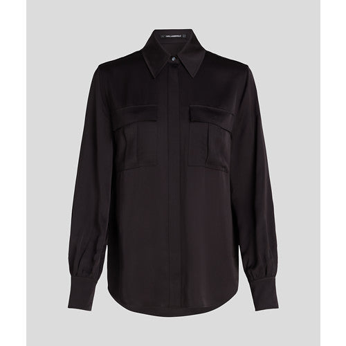 SATIN CARGO SHIRT