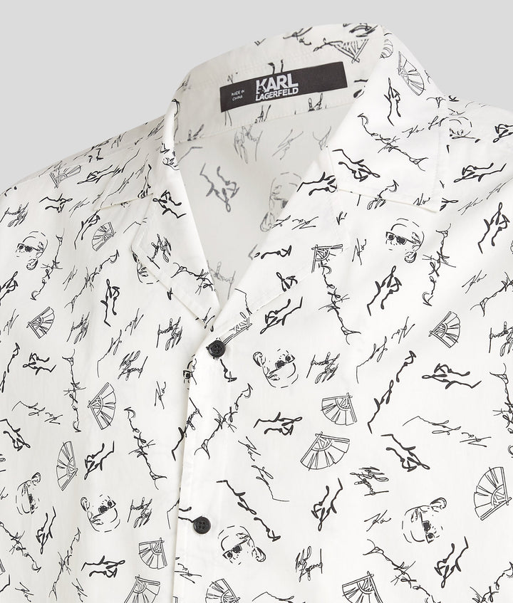 K-SKETCH AOP POPLIN SHIRT