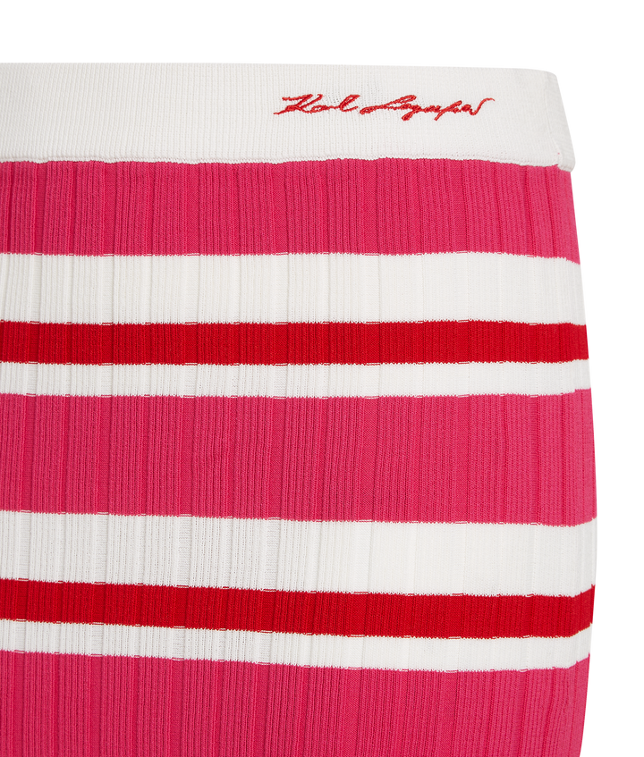 MULTI STRIPES RIB KNIT SKIRT