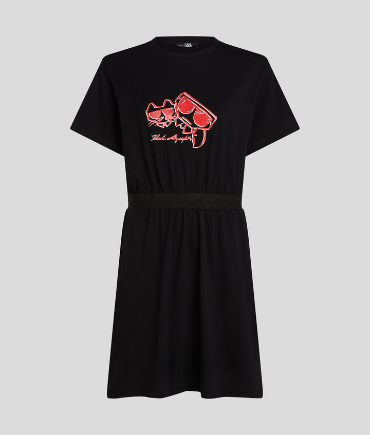 KOCKTAIL SKETCH T-SHIRT DRESS