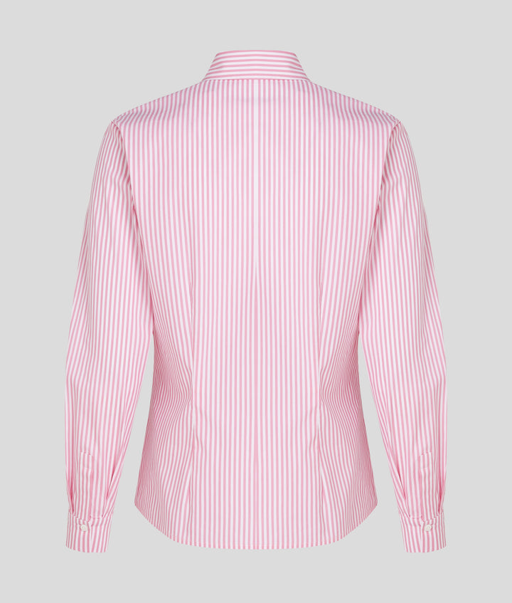 CTTN FITTED LS PINSTR SHIRT