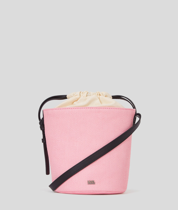 K/RAFFIA BUCKET BAG