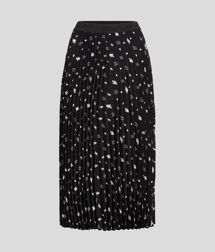 KOCKTAIL KARL PLEATED SKIRT