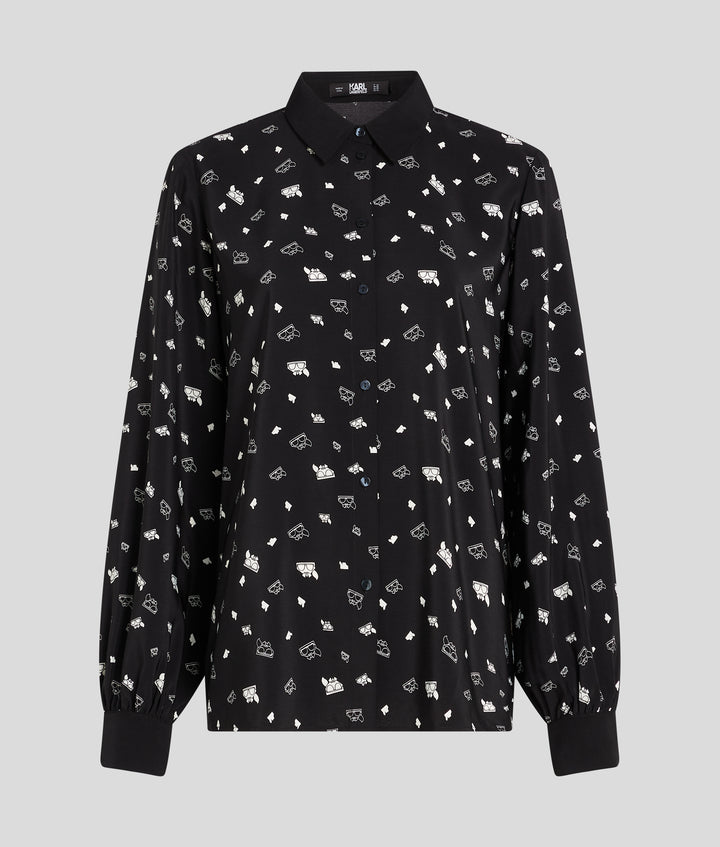 KOCKTAIL PRINT FLUID BLOUSE