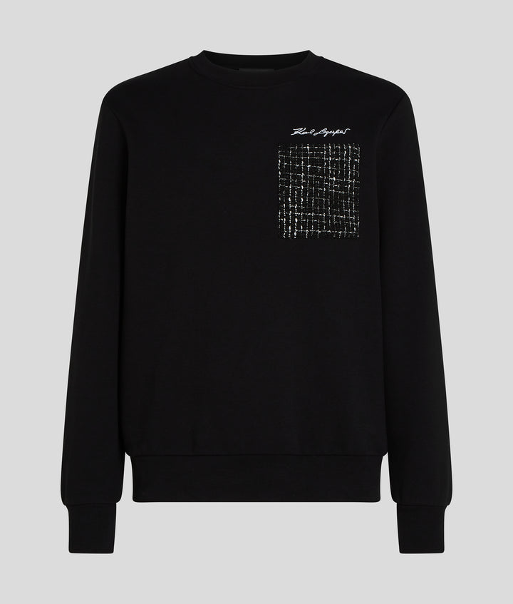 BOUCLE POCKET SWEATSHIRT