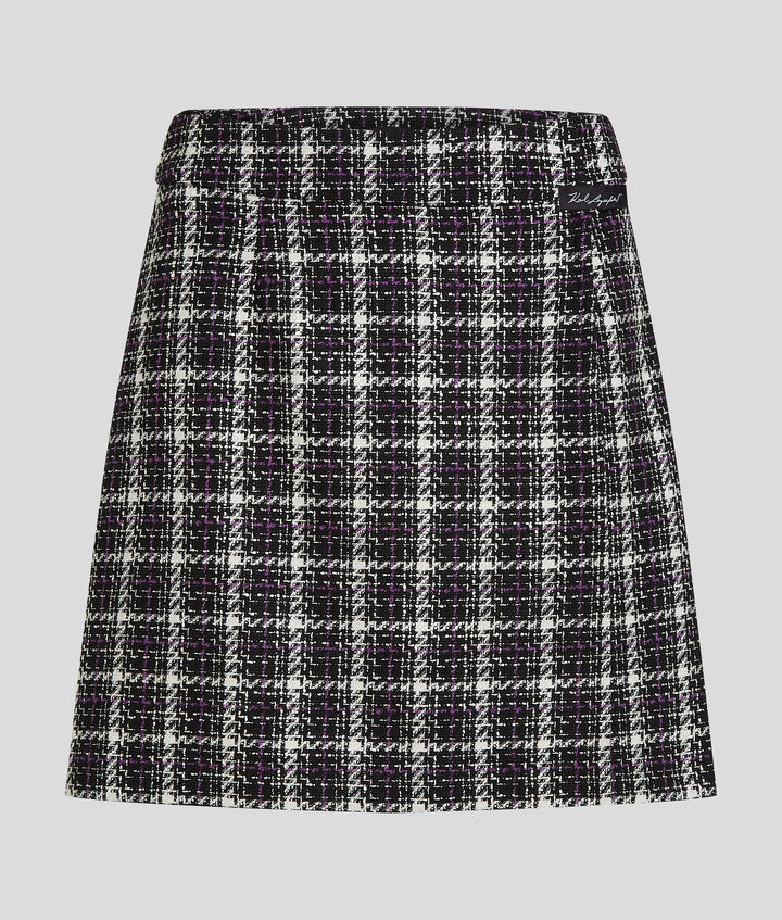 CHECK BOUCLE HW SKIRT