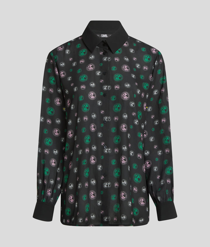 DOTS AOP FLUID BLOUSE