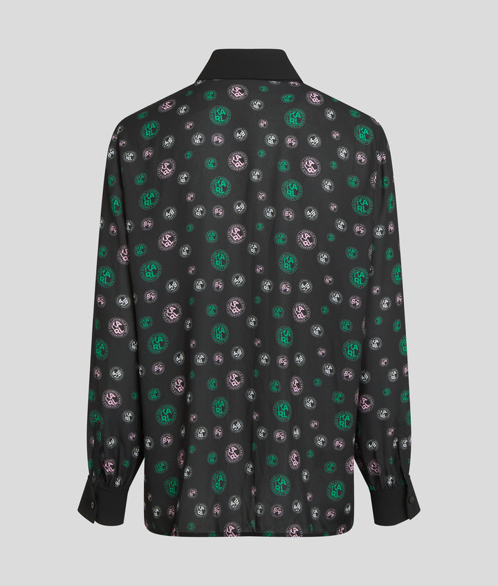 DOTS AOP FLUID BLOUSE