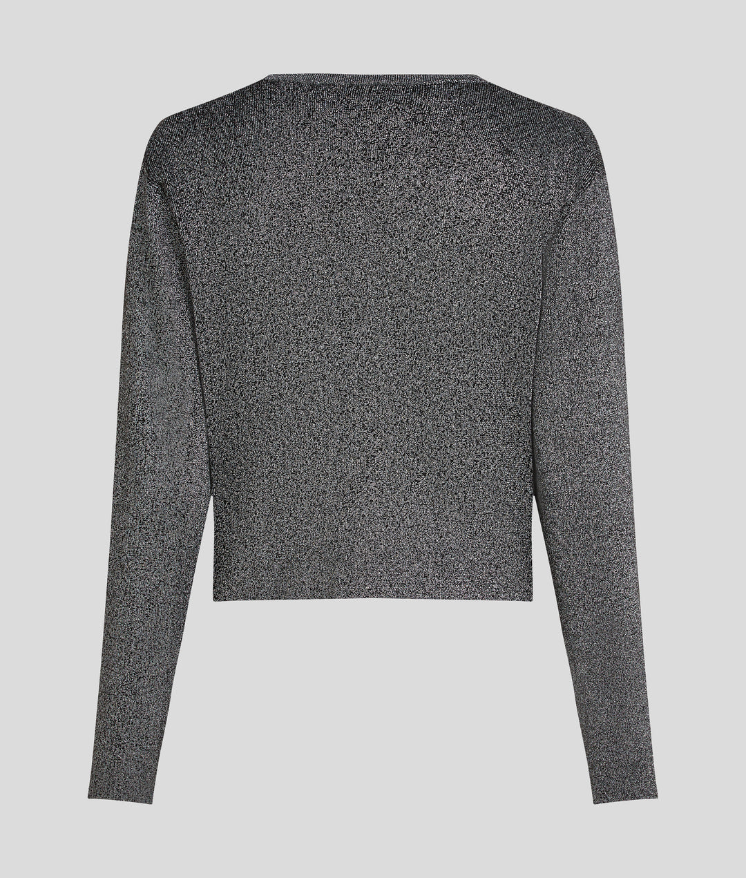 SILVER LUREX KNITTED CARDI