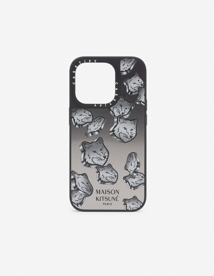 MAISON KITSUNE x CASETIFY IPHONE 15 PRO GLAM FOX MAGSAFE CASE SILVER-IPHONE 15 PRO