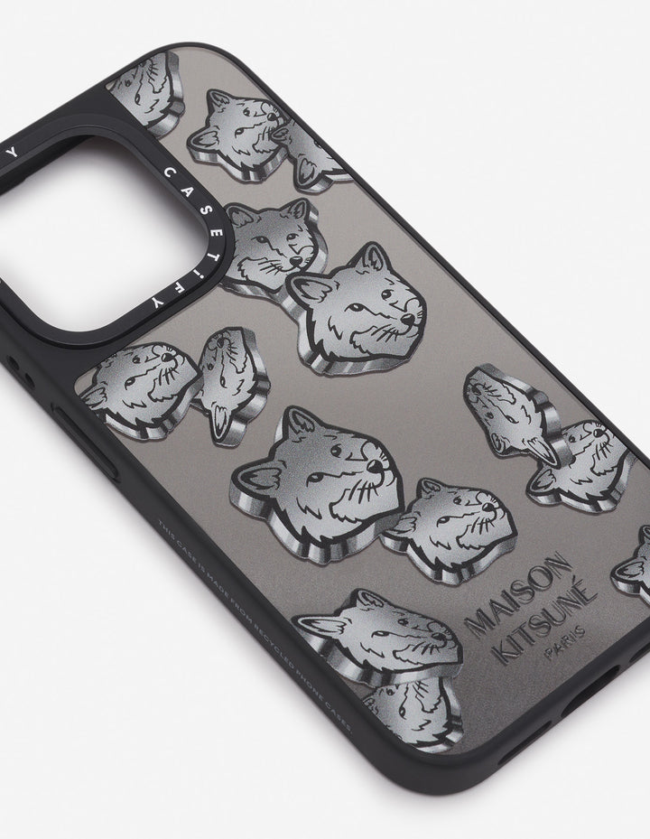 MAISON KITSUNE x CASETIFY IPHONE 15 PRO GLAM FOX MAGSAFE CASE SILVER-IPHONE 15 PRO