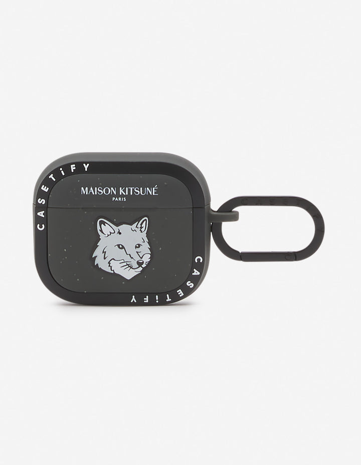 MAISON KITSUNE x CASETIFY AIRPODS PRO BOLD FOX HEAD IMPACT CASE BLACK