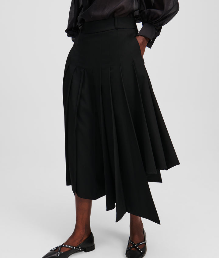 PLEATED WOVEN SKIRT