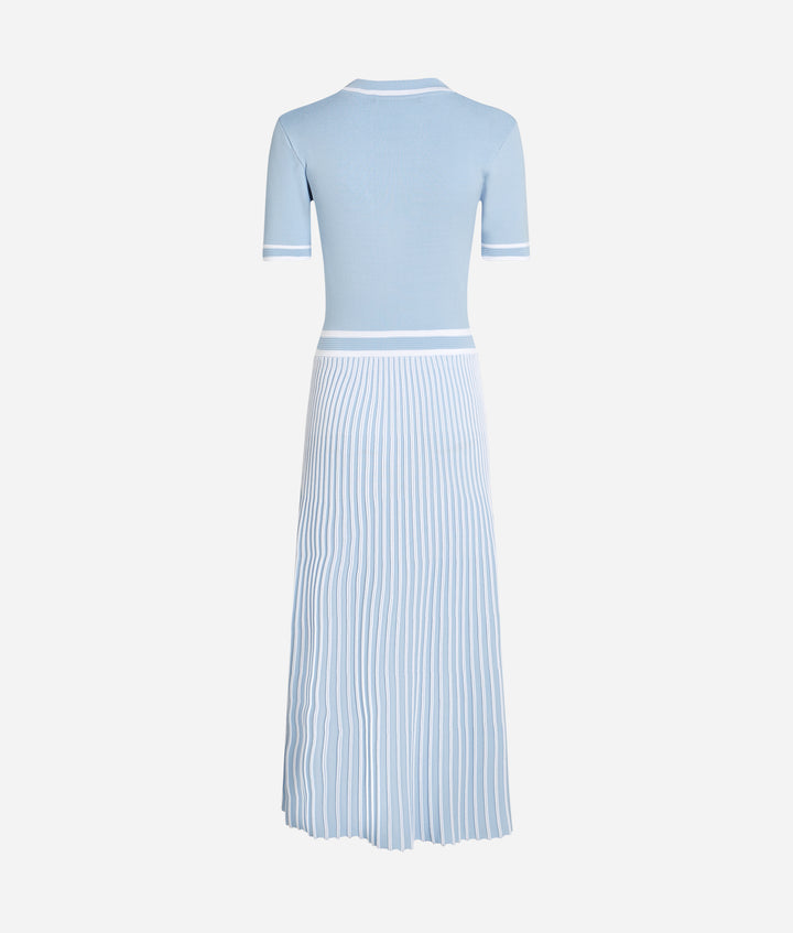 PLEATED KNIT DRESS