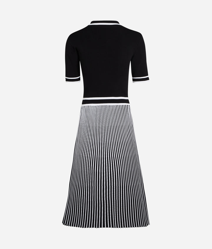 PLEATED KNIT DRESS