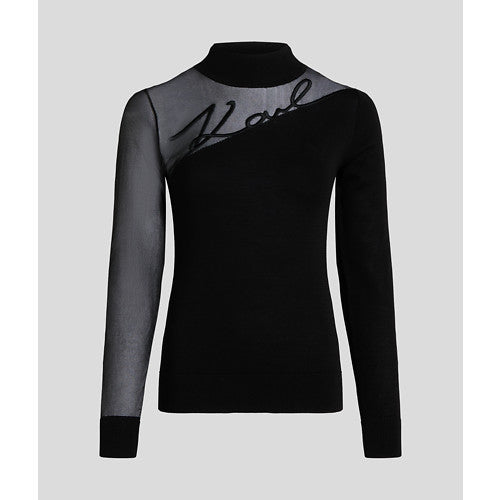 KARL SIGNATURE MOCK NECK